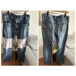 Ariat Mens Patches Jeans Size 36/34 Southwestern Cowboy
